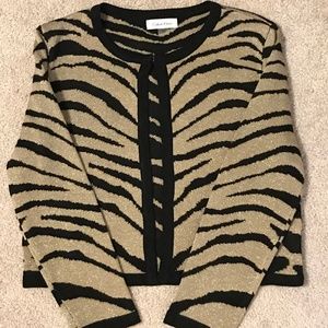 Calvin Klein Cropped Metallic Sweater